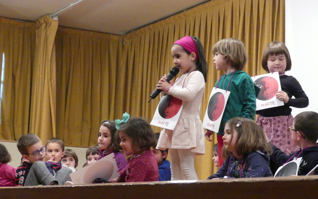 ESPAZIOARI  BURUZKO  PROEIKTUAREN  AURKEZPENA  EGIN  DUTE  HAUR  HEZKUNTZAKO  HAURREK