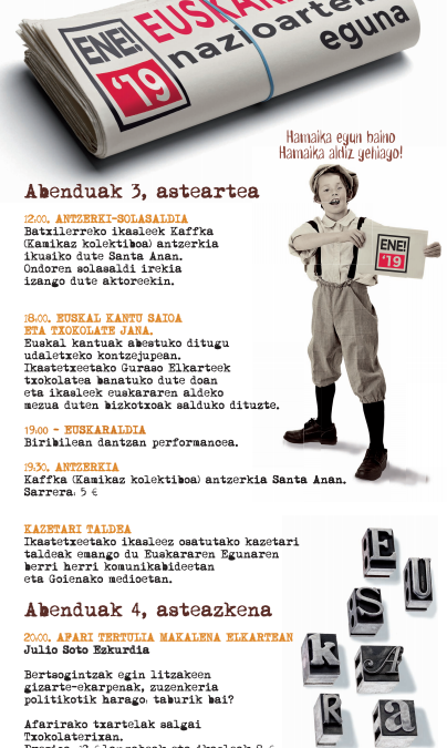 EUSKARAREN  NAZIOARTEKO  EGUNA  –  EGITARAUA